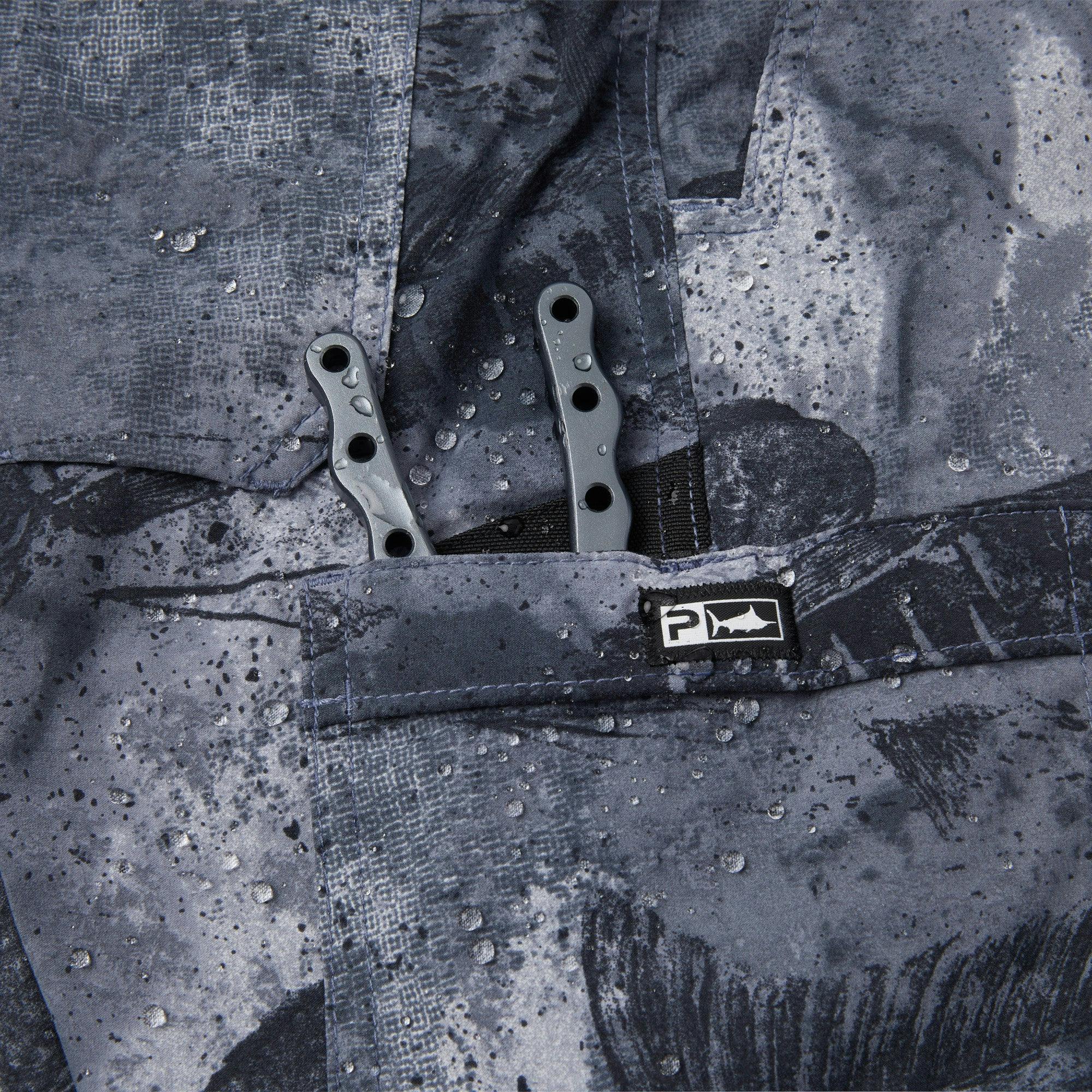 Pelagic Madeira Cargo Shorts (Men's) Tool Pocket - Black