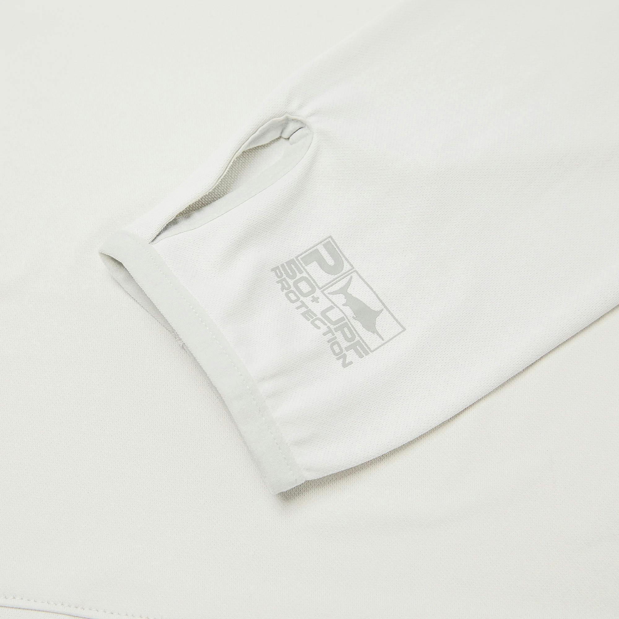 Pelagic Defcon Icon Hooded Fishing Shirt (Men's) Sleeve - Light Grey
