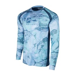 Pelagic Vaportek Fishing Shirt (Men's) Vents - Blue Thumbnail}