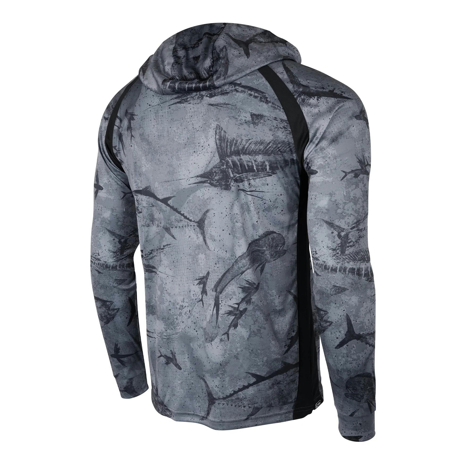 Pelagic Vaportek Hooded Fishing Shirt (Men’s) Back - Black