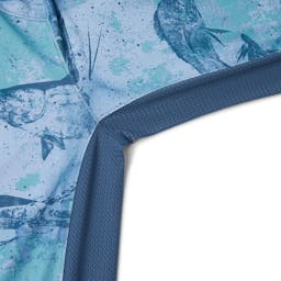 Pelagic Exo-Tech Hooded Fishing Shirt (Men's) Vents - Blue Thumbnail}