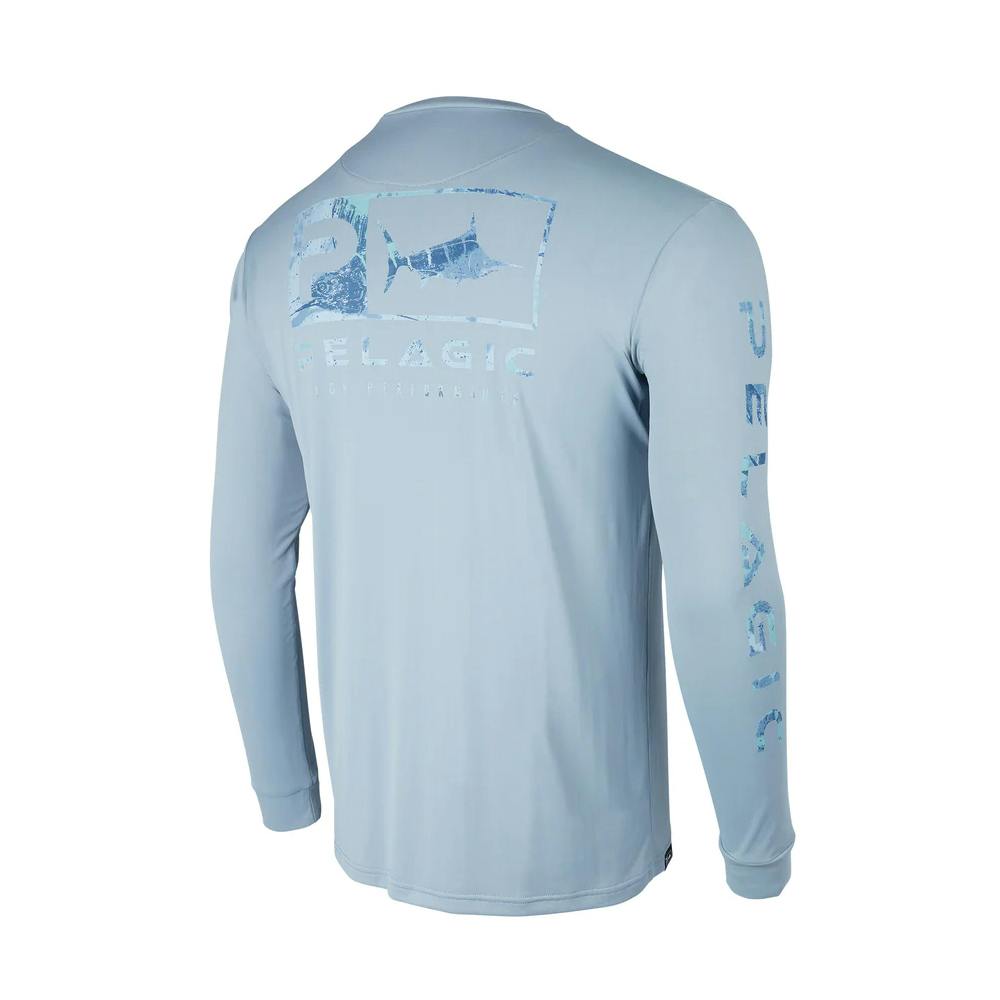 Pelagic Aquatek Icon Longsleeve Shirt - Slate - Back