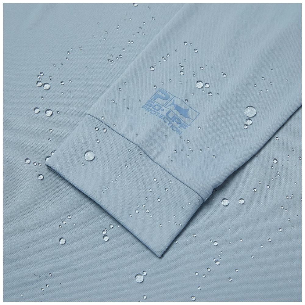 Pelagic Aquatek Icon Longsleeve Shirt - Slate - Water detail