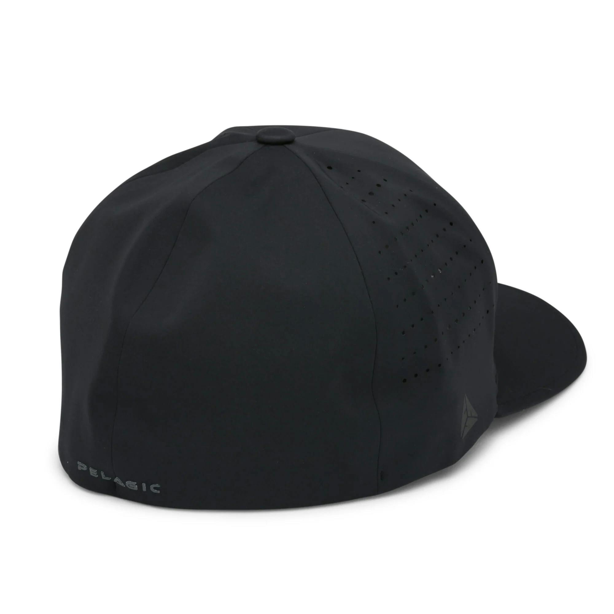 Pelagic Delta Flexfit Icon Hat Back - Black