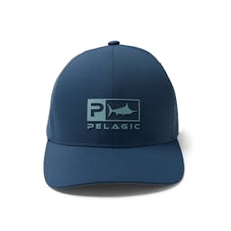 Pelagic Delta Flexfit Icon Hat Front - Smokey Blue Thumbnail}
