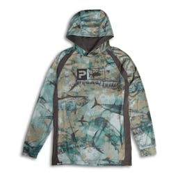 Pelagic Vaportek Hooded Fishing Shirt (Youth) Thumbnail}