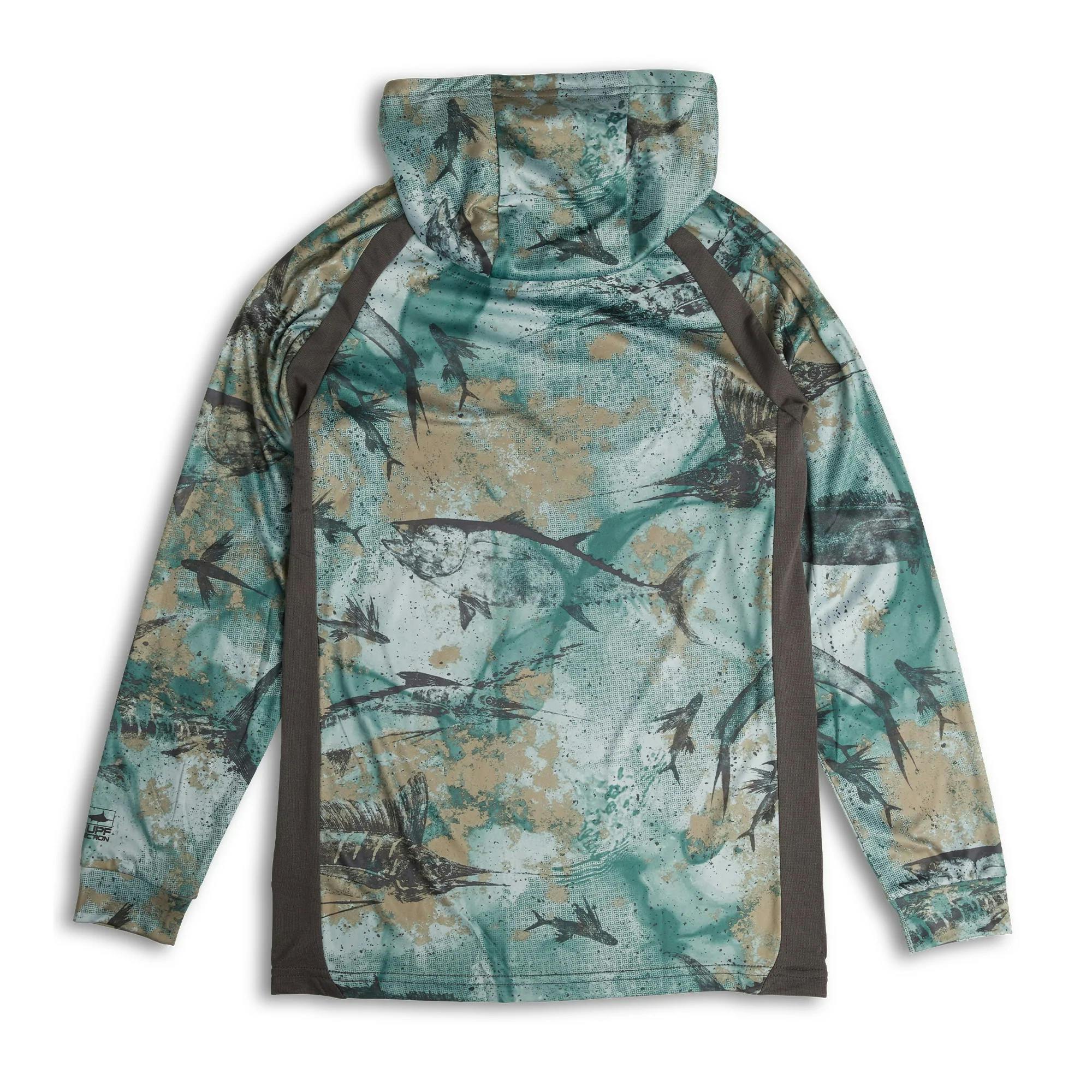 Pelagic Vaportek Hooded Fishing Shirt (Youth) Back