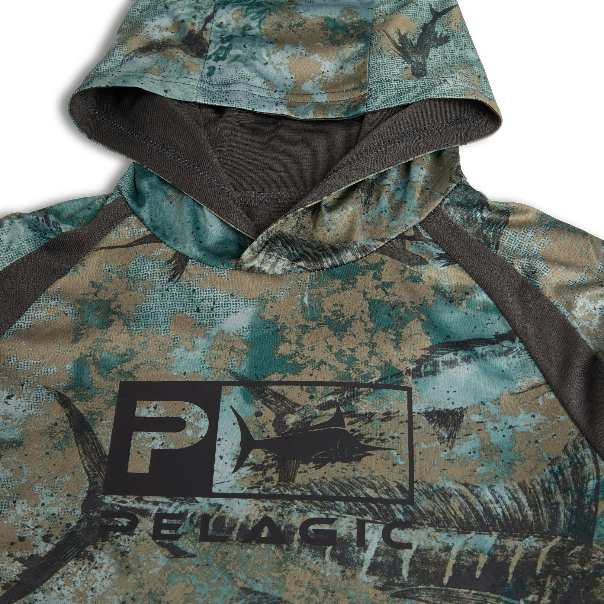Pelagic Vaportek Hooded Fishing Shirt (Youth) Hood