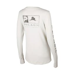 Pelagic Aquatek Icon Long-Sleeve Shirt (Women's) - Light Grey Back View Thumbnail}