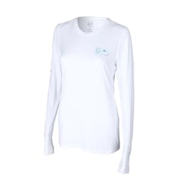 Pelagic Aquatek Icon Long-Sleeve Shirt (Women's) - White Front View Thumbnail}