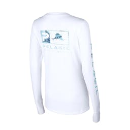 Pelagic Aquatek Icon Long-Sleeve Shirt (Women's) - White Back View Thumbnail}