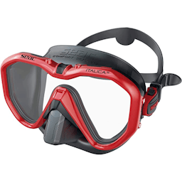 Seac Italica 50 Dive Mask (Single Lens) - Black / Red Thumbnail}