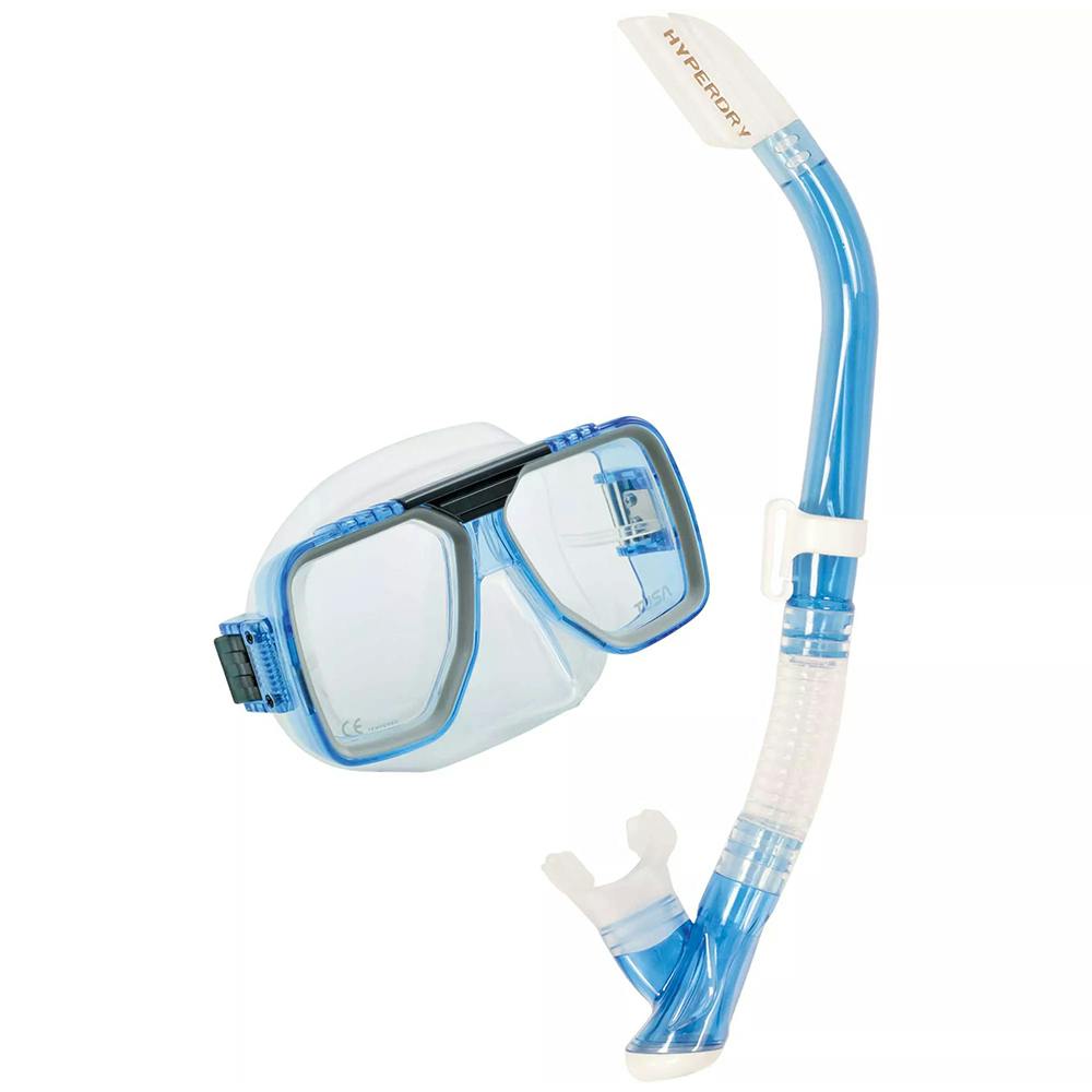 TUSA Liberator Mask and Snorkel Combo - Clear Blue