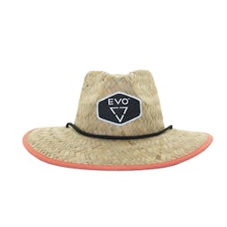 EVO Straw Lifeguard Hat - Jetty Coral (Women's) Front View Thumbnail}