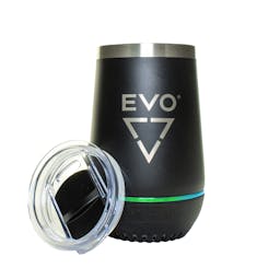 EVO Wine Tumbler with Bluetooth Speaker, 12 oz Sarge With Lid Thumbnail}