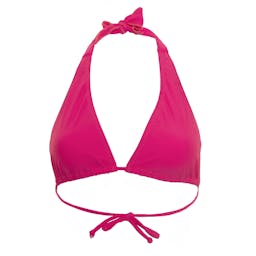Jelly Swimwear Halter Bikini Top Neon Pink Thumbnail}