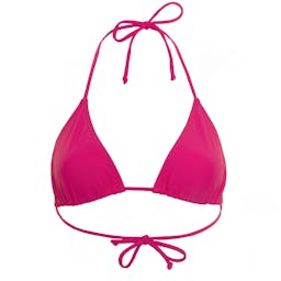 Jelly Swimwear Triangle Bikini Top Neon Pink Thumbnail}