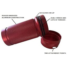 DRYFOB-XL Waterproof Car Key Fob Container- Red - Info Thumbnail}