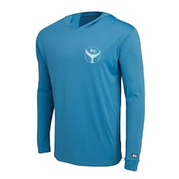 Pelagic Aquatek Tails Up Hooded Shirt - Ocean - Front Thumbnail}