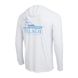 Pelagic Aquatek Good Livin Hooded Long Sleeve Performance Shirt (Men’s) -Back Thumbnail}