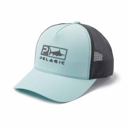 Pelagic Echo Icon Performance Trucker Hat - Turquoise - 45 Thumbnail}