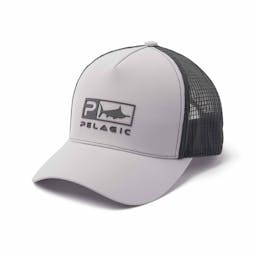 Pelagic Echo Icon Performance Trucker Hat - Light Grey - 45 Thumbnail}