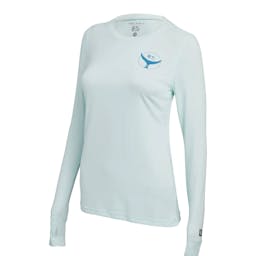 Pelagic Aquatek Tails Up Long Sleeve Performance Shirt - Seafoam Front Thumbnail}
