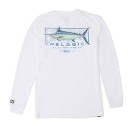 Pelagic Aquatek Marlin Mind Long Sleeve Performance Shirt - Back Thumbnail}
