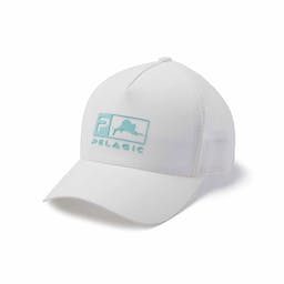 Pelagic Echo Icon Performance Trucker Hat - White - 45 Thumbnail}