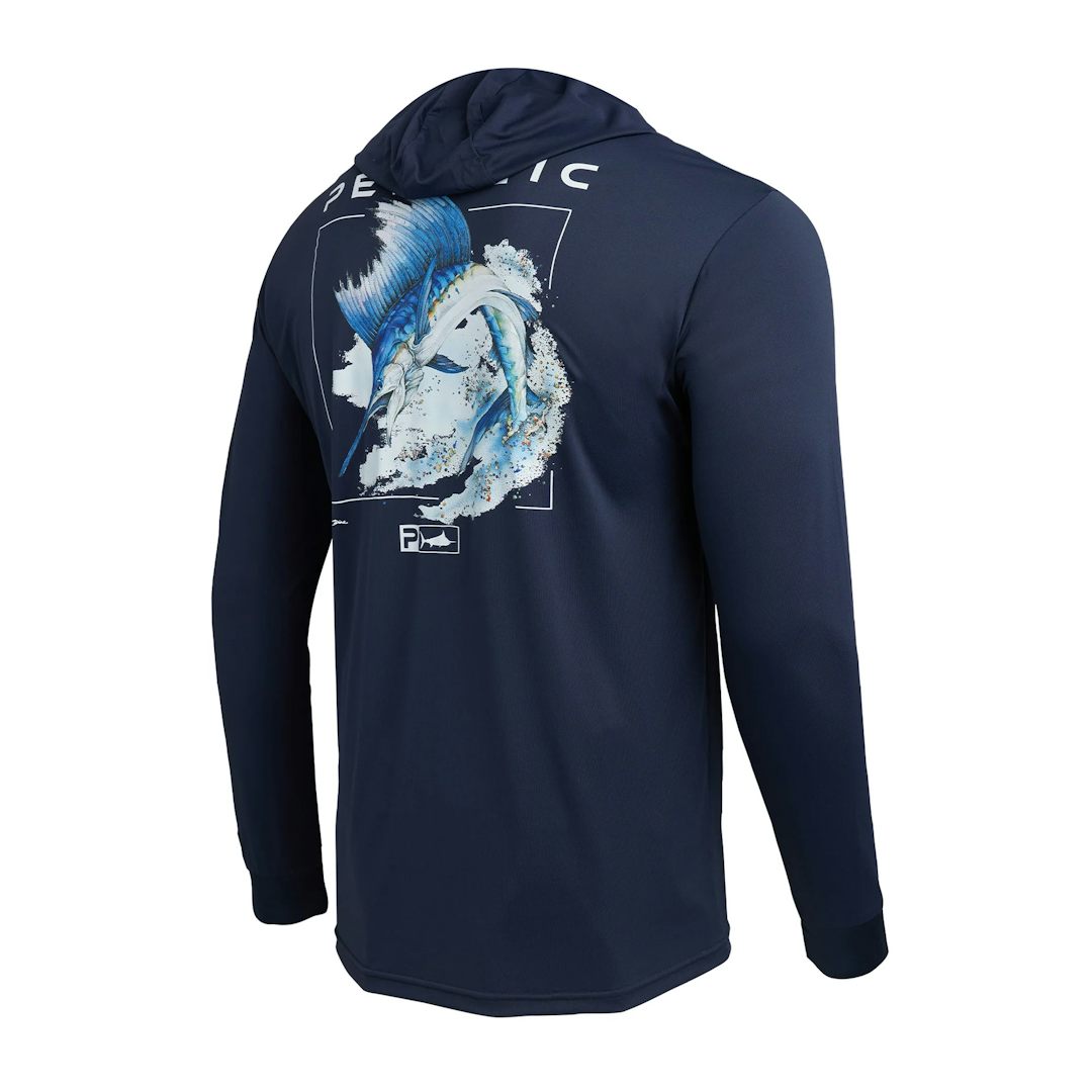 Pelagic Aquatek Sailfish Hooded Long Sleeve Performance Shirt (Men’s)
