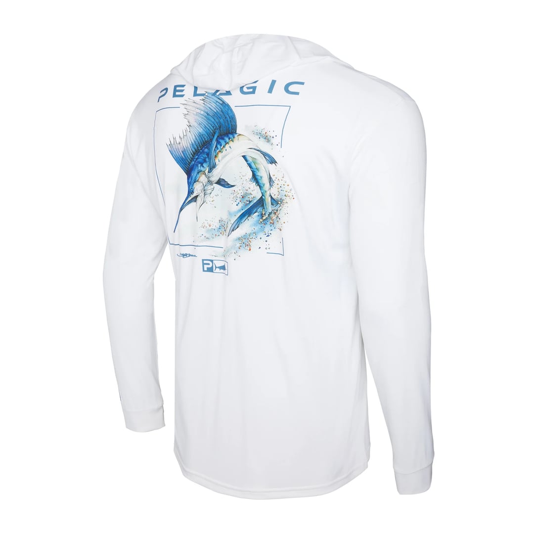 Pelagic Aquatek Sailfish Hooded Long Sleeve Performance Shirt (Men’s)