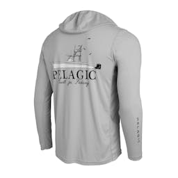 Pelagic Vaportek Hooded Long Sleeve Performance Shirt - Back Thumbnail}