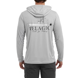 Pelagic Vaportek Hooded Long Sleeve Performance Shirt - Back Lifestyle Thumbnail}
