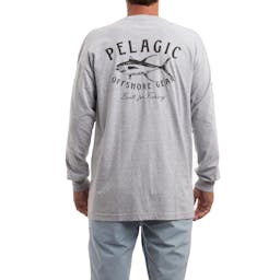 Pelagic Premium Tuna Long Sleeve Shirt (Men’s) - Back / Model Thumbnail}