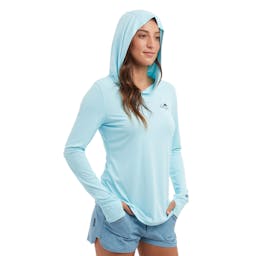 Pelagic Aquatek Hooded Marlin Long Sleeve Performance Shirt (Women’s) - Hood Thumbnail}