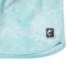 Pelagic La Paz Open Seas Camo Shorts -Branding - Tropical Aqua Thumbnail}