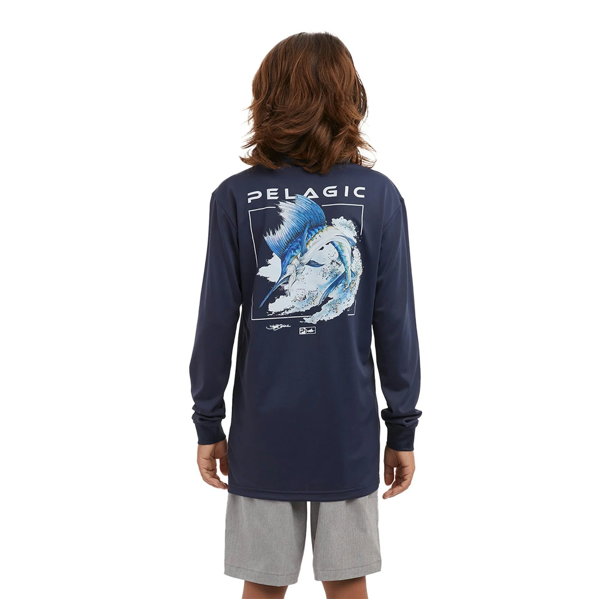 Pelagic Aquatek Sailfish Long Sleeve Performance Shirt (Kid’s)