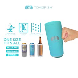 Toadfish Non-Tipping Can Cooler 2.0 — Teal Thumbnail}