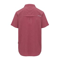 Psycho Tuna Lake Erie Technical Woven Short Sleeve Button Up Shirt - Back - Tibetan Red Thumbnail}
