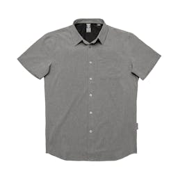 Psycho Tuna Lake Erie Technical Woven Short Sleeve Button Up Shirt - Front - Steel Grey Thumbnail}