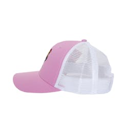 Florida Keys Rooster Trucker Hat - Pink / White side Thumbnail}