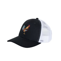 Florida Keys Rooster Trucker Hat - Black / White 3.4 view Thumbnail}