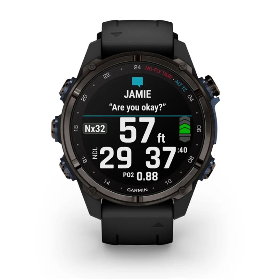 Garmin Descent™ Mk3i Wrist Dive Computer — 43mm Black Silicone Band