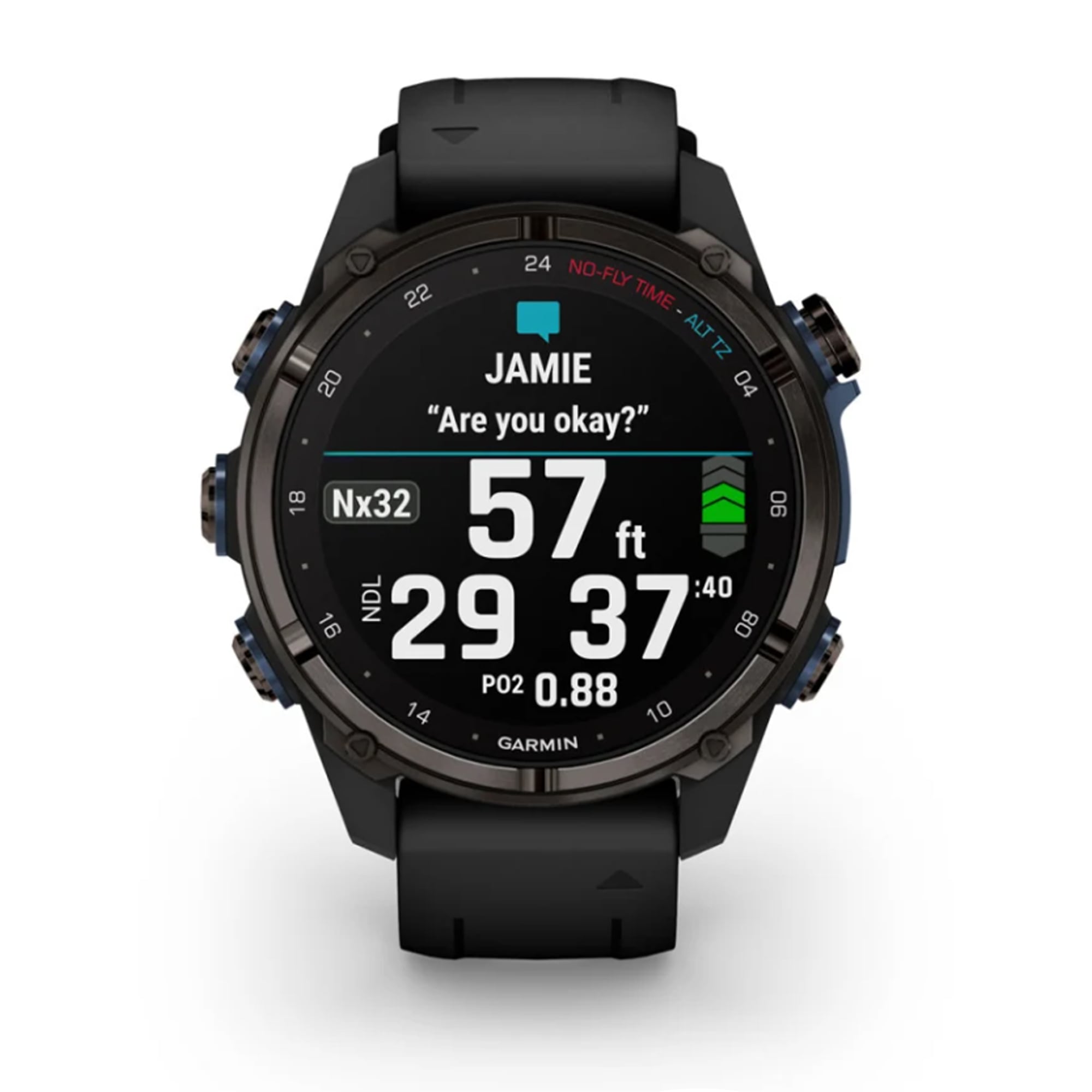 Garmin Descent™ Mk3i Wrist Dive Computer — 43mm Black Silicone Band