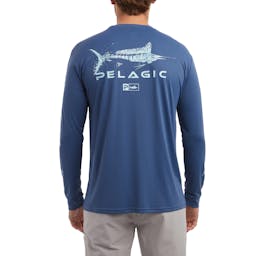 Pelagic Aquatek Gyotaku Long Sleeve Performance Shirt Thumbnail}