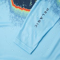 Pelagic Vaportek Hooded Long Sleeve Sonar Performance Shirt (Kid’s) - Water Detail Thumbnail}
