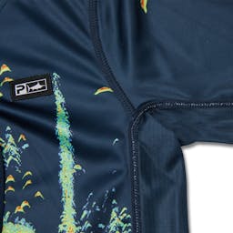 Pelagic Vaportek Hooded Long Sleeve Sonar Performance Shirt (Toddler’s) - Stitching Thumbnail}
