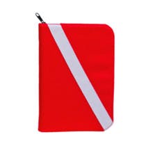 Low Profile 3-Ring Dive Log Binder with Inserts - Red Dive Flag