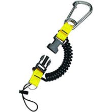 Mini Snappy Coil with Stainless Steel Carabiner - Yellow