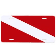 Dive Flag Car Plate
